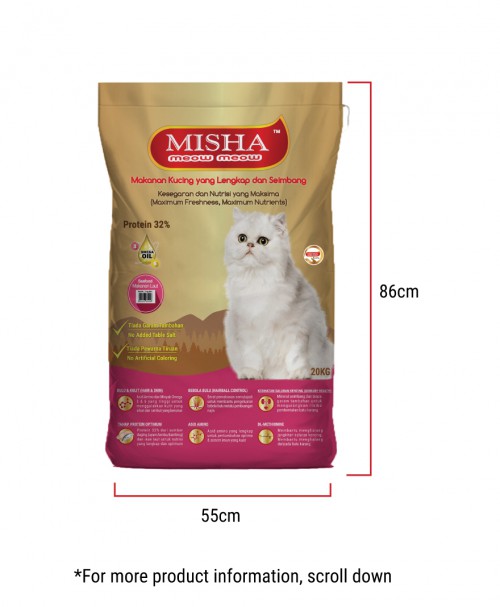 Kucing Terbuang : MISHA Dry Cat Food Seafood 20KG