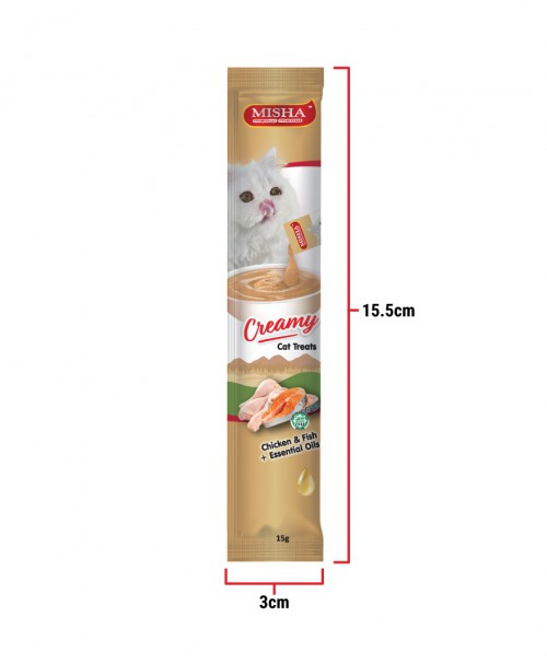 MISHA Creamy Cat Treats (15g x 6 sticks)