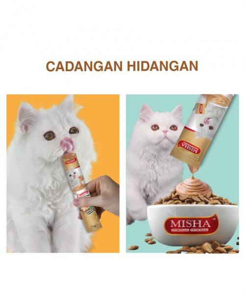 SCAS : MISHA Creamy Cat Treats (15g x 6 sticks)