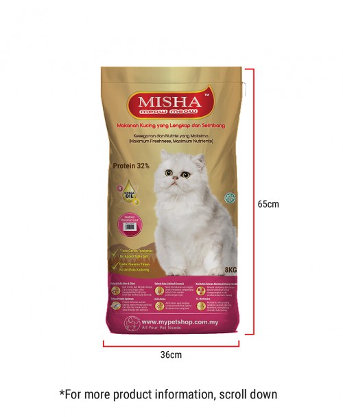 HAHFS : MISHA Dry Cat Food Seafood 8KG