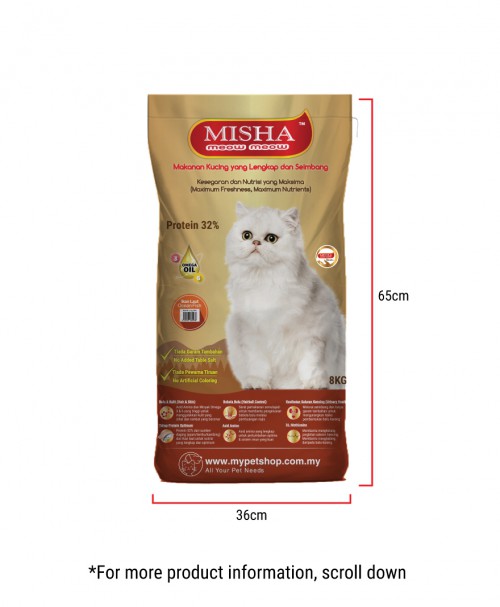 Feeder Felin-Kanal : MISHA Dry Cat Food Ocean Fish 8KG