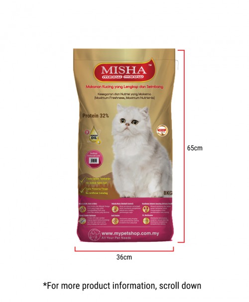 Feeder Felin-Kanal : MISHA Dry Cat Food Seafood 8KG