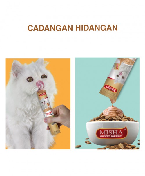 Pet Eden BOUG : MISHA Creamy Cat Treats (15g x 6 sticks)
