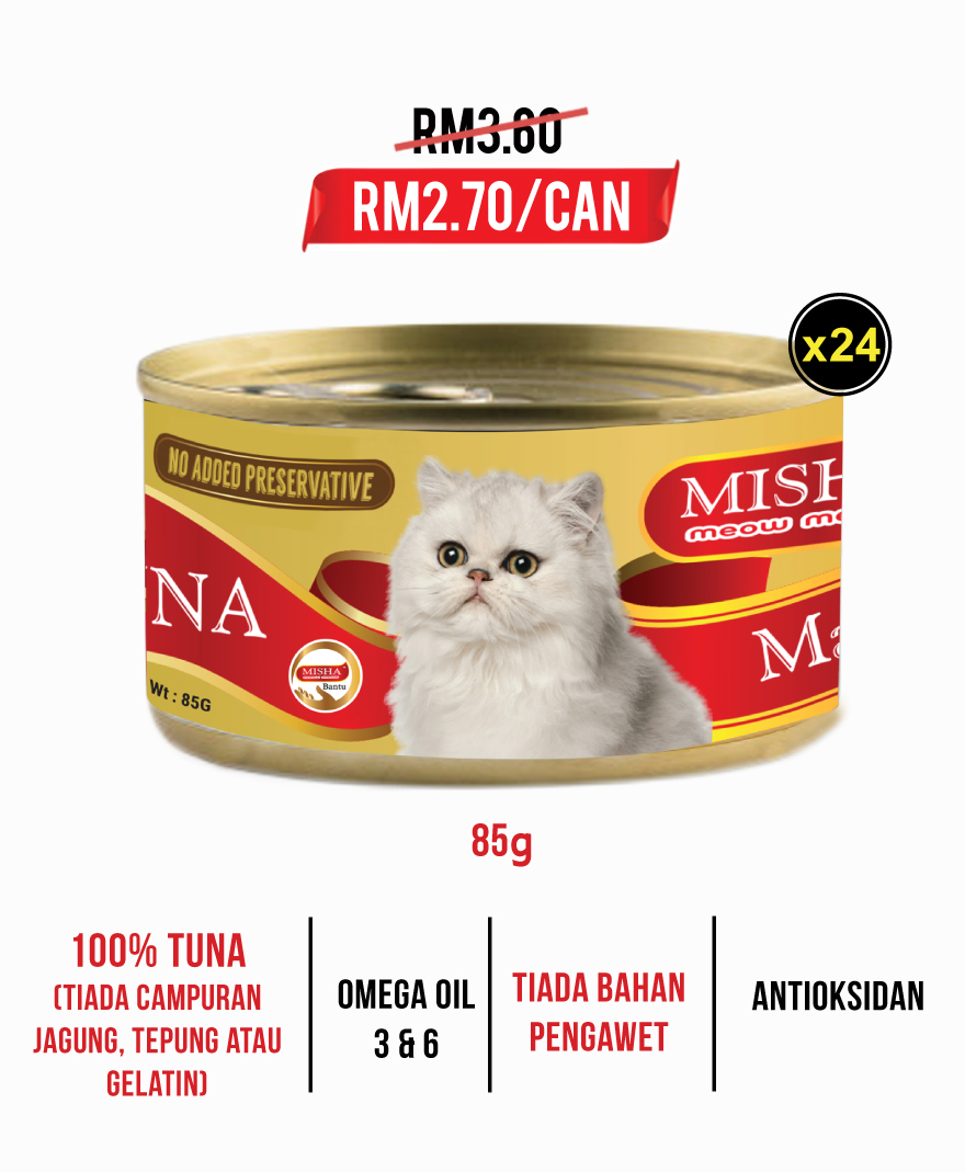 24 tins cat food